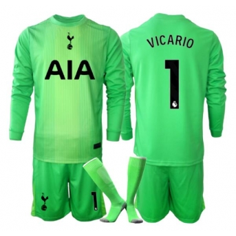 Billige Fotballdrakt Tottenham Hotspur Guglielmo Vicario #1 Keeper Replika Hjemmedraktsett Barn 2025-26 Langermet (med bukser)